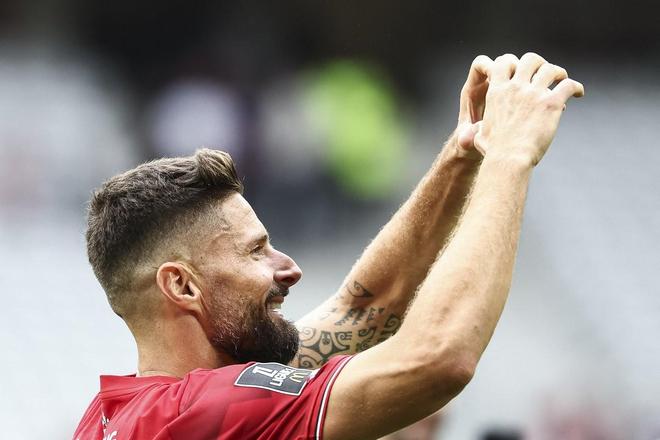 吉鲁达成法甲直接参与50球，终结法甲生涯最长8场进球荒