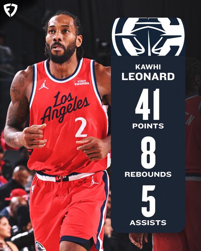 莱纳德41分哈登29分 快船主场大胜火箭